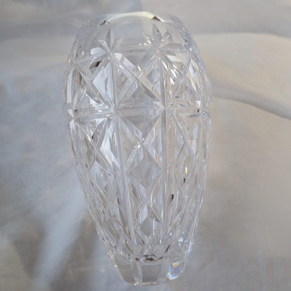 Waterford Crystal Flower Vase Criss-Cross Cuts Discontinued - Picture 8 of 10